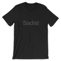 Short-Sleeve "Sadist" Black-On-Black Unisex T-Shirt