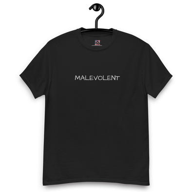 Malevolent: White On Black Embroidered Tee