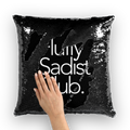 Fluffy Sadist Club ﻿Sequin Cushion Cover - Delight Klothing