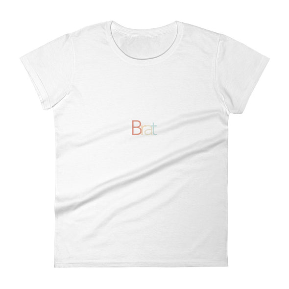 Women's Faded Rainbow "Brat" short sleeve t-shirt - Delight Klothing