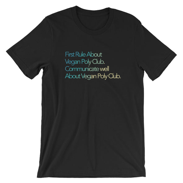 First Rule About Vegan Poly Club Tee - Delight Klothing
