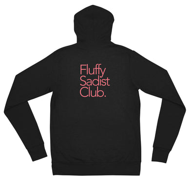 Fluffy Sadist Club  Zip Hoodie: Back